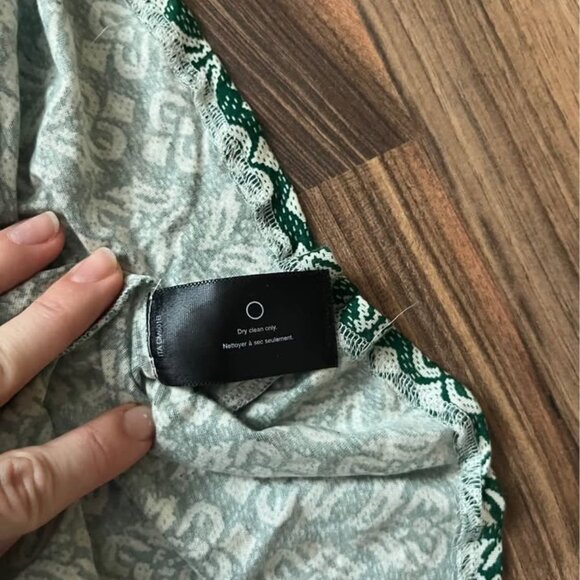 Club Monaco green and white wrap dress size M - Picture 3 of 7